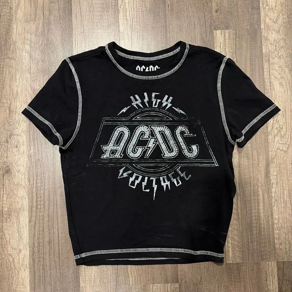 AC/DC Cropped Tee - Picture 1 of 3